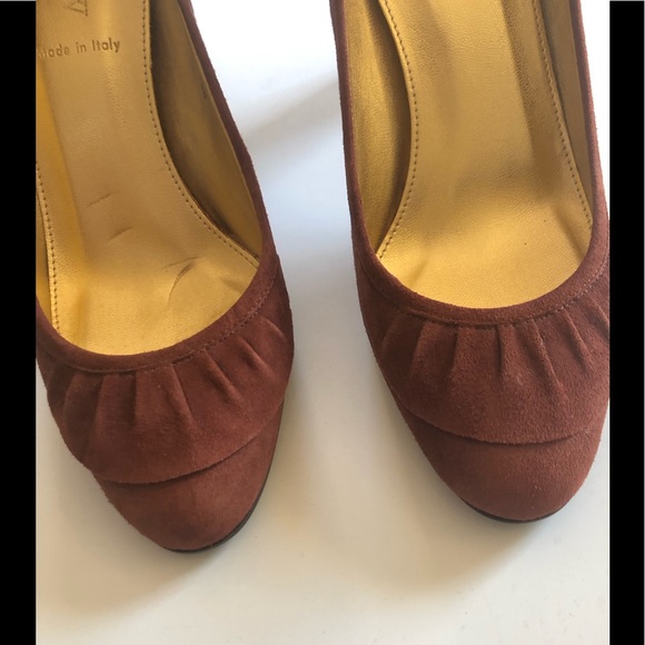 J Crew Suede Chestnut Heels - Picture 2 of 8